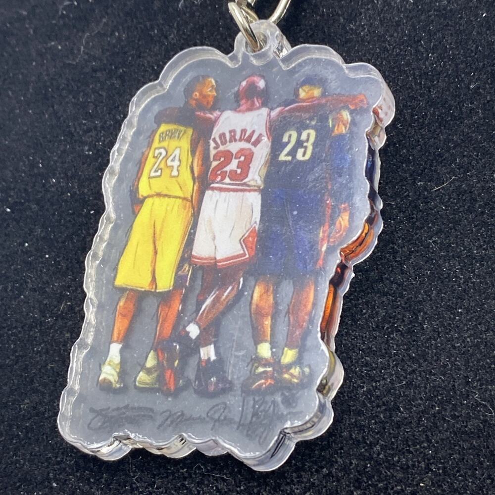 Kobe Bryant Lebron James Michael Jordan Basketball Keychain